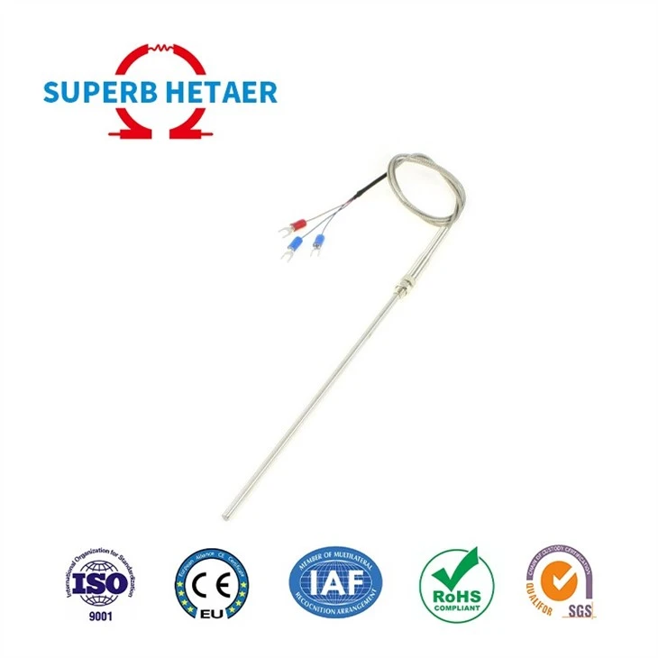 8*200mm M8 Probe Type Thermocouple Temperature Sensor 2 Wire